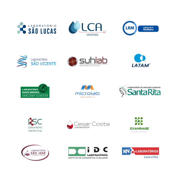 Logos dos parceiros laboratórios